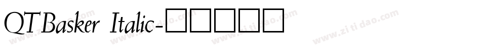 QTBasker Italic字体转换